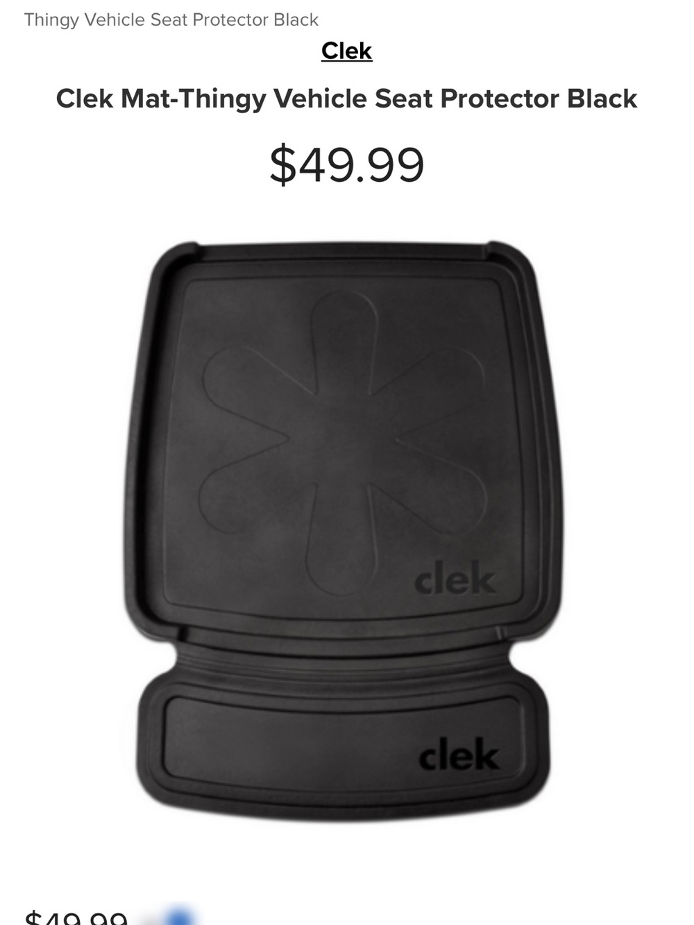 Black Mat-Thingy Vehicle Seat Protector